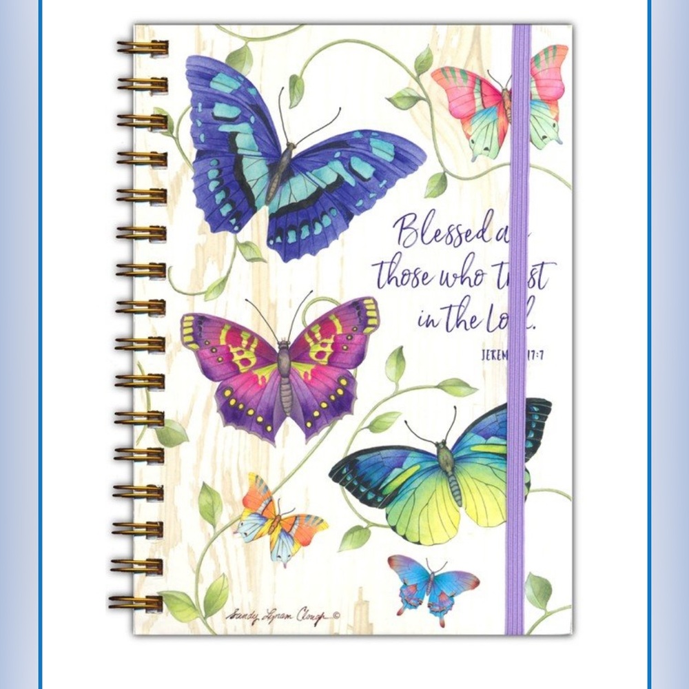Sandy clough Butterfly Design Spiral Notebook